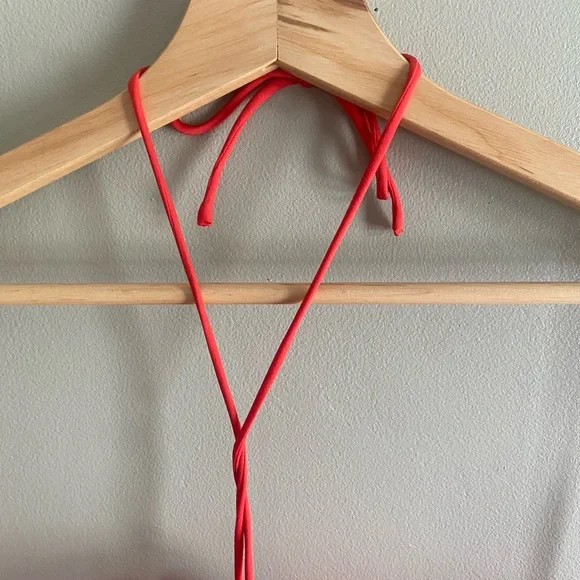 Banana Republic Women Halter Slip Dress XL T Red Poppyseed Minimalist‎ Sexy - Picture 7 of 12